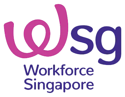 WSG Workforce Singapore logo in pink and purple.