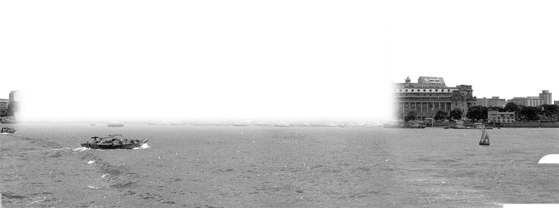 Water, Sky, Grey, Building, Black-and-white